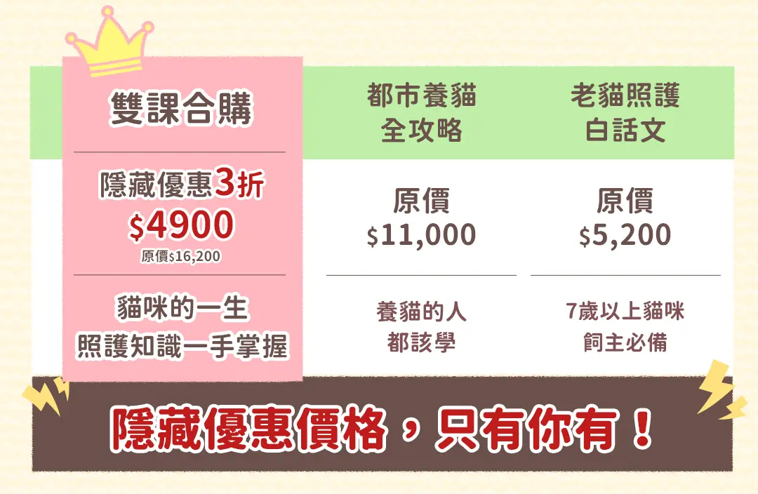 雙課合購價，3折優惠