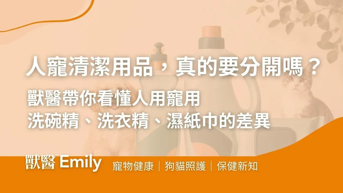 寵物的洗碗精、洗衣精、濕紙巾，真的要跟人分開用嗎？